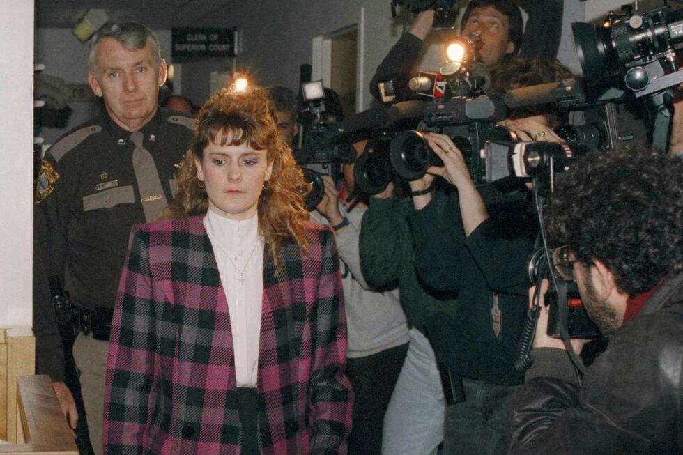 Pamela Smart comes into court at the Rockingham Superior Court House in Exeter, New Hampshire...