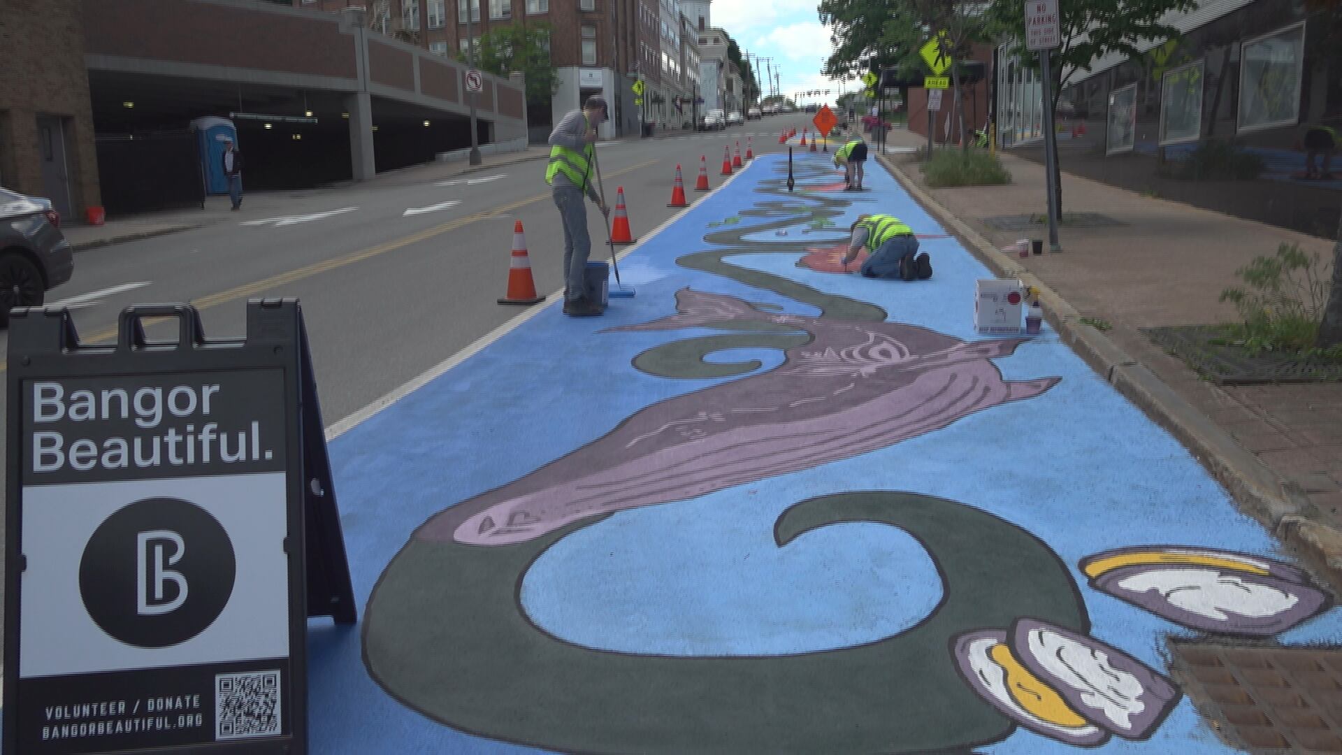 New Hammond St. ground mural brightens Downtown Bangor - Vimarsana News