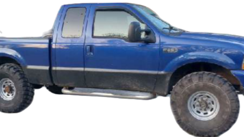Waterville police believe the suspect is driving a Blue 2003 Ford, F-250, bearing Maine...