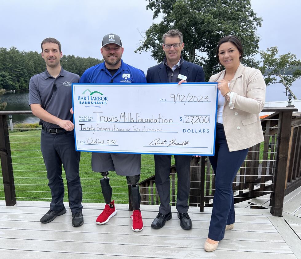 Their partnership along with Bar Harbor Bank & Trust raised $27,200 for the Travis Mills...