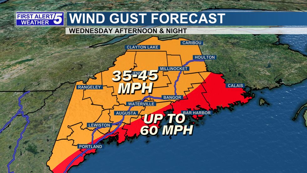 Southerly winds will increase Wednesday afternoon and become very gusty. Gusts to 60 MPH will...