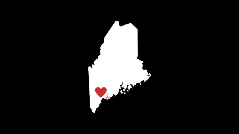 Heart over Lewiston, Maine