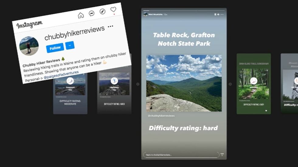 Paige Emerson created an Instagram Page called Chubby Hiker Reviews.